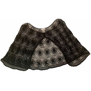 Charlotte Russe Crochet black shawl capulet